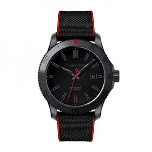 De lujo de estilo fresco hombres reloj de buceo automático zafiro Super luminoso resistente al agua 300M reloj de pulsera