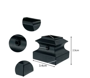 Base Decorativa <span class=keywords><strong>de</strong></span> Aluminio Negro Moderno para Barandillas <span class=keywords><strong>de</strong></span> Escaleras, Compatible con Tubos Redondos <span class=keywords><strong>de</strong></span> 5/8 Pulgadas, Marca TL Metal - Product Image 5