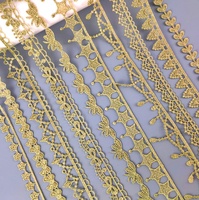 Offre Spéciale vente en gros personnalisé or broderie dentelle garniture fantaisie Guipure dentelle Stocks Lots coeur dentelle pour robe vêtements couture