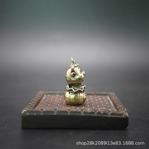 Llavero con figura de buey de latón, accesorio para llaves de coche, amuleto de la suerte, regalo para el año del buey - Product Image 4