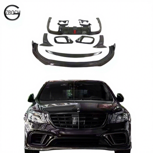Kit <span class=keywords><strong>222</strong></span> per Mercedes-Benz Classe S W222 S63 S65 AMG Facelift Bra Bus Bodykit Diffusore Posteriore Spoiler Auto - Product Image 1