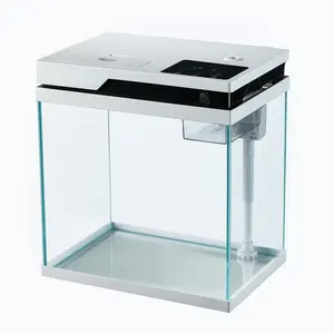 YEE prezzo di fabbrica alimentazione automatica umidificazione acquario acquario acquario in vetro Ultra bianco all'ingrosso