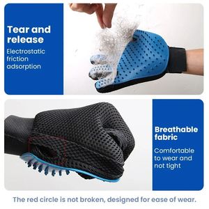 Gant pour animaux de compagnie gant de toilettage pour chat cheveux de chat brosse démêlage gants chien peigne pour chats bain épilateur brosse de Massage propre pour animaux - Product Image 4