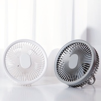 Mini-ventilateur de bureau silencieux LED portable rechargeable USB, petit ventilateur mural télécommandé, ventilateur de bureau rechargeable personnalisé