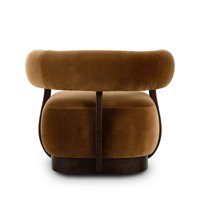 Fauteuil design moderne de luxe en bois de palissandre pour salon, hôtel, chambre à coucher – Mobilier d'appoint luxueux et rembourré