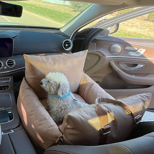 Asiento de coche de lujo para perros de alta calidad actualizado de fábrica Original CON ASIENTO DE VIAJE extraíble resistente al agua cama de coche para perros - Product Image 5