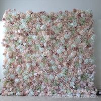 Mur de fleurs artificielles en soie 3D, toile de fond de roses pour mariages et événements en extérieur, accessoires décoratifs pour arches de fête