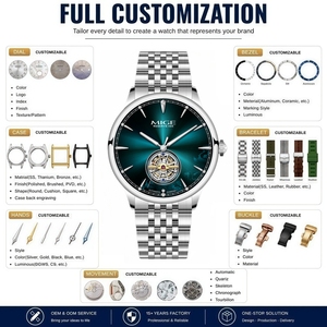 Low MOQ Custom Logo Classic Luxury <b>Skeleton</b> <b>Watches</b> Stainless Steel High Quality Men's <b>Automatic</b> Mechanical <b>Watch</b> Luminous Dial - Product Image 2