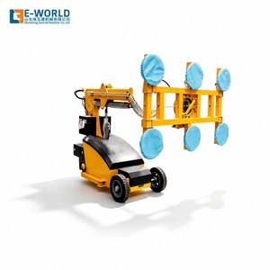 Elevador de Vidrio Eléctrico E-WORLD, Capacidad de 600 kg, 380V, Construcción de Acero, Color Amarillo, Seis Ventosas, Alto Nivel de Seguridad - Product Image 2