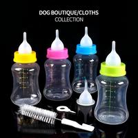Ensemble de 4 biberons pour animaux de compagnie, fournitures pour animaux de compagnie pour l'alimentation en lait et en eau des chiots et chatons nouveau-nés, en stock, vente en gros