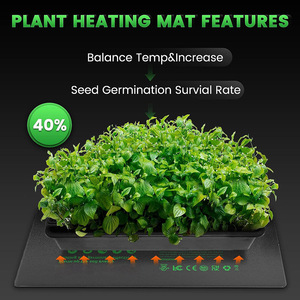 Livraison rapide Thermostat température bouton réglable étanche <span class=keywords><strong>semis</strong></span> tapis <span class=keywords><strong>chauffant</strong></span> 40 cellules humidité dômes <span class=keywords><strong>plateau</strong></span> de démarrage de semences - Product Image 4
