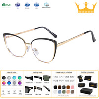 Lunettes optiques professionnelles de style rétro à monture intégrale, verres transparents, unisexe, métal coloré, pour un usage quotidien, monture optique pour l'extérieur