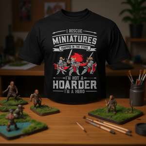 T-shirt à manches courtes avec peinture miniature, col rond unisexe, impression numérique pour les amateurs et les joueurs - Product Image 3