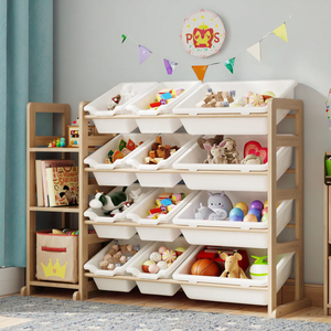 Organisateurs et <span class=keywords><strong>rangement</strong></span> de jouets avec étagère étagère de <span class=keywords><strong>rangement</strong></span> de jouets avec 3 étagères et 12 bacs de <span class=keywords><strong>rangement</strong></span> Chambre d'enfants ou salle de jeux - Product Image 1