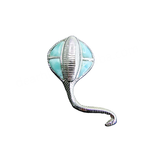 Bijoux en argent sterling 925S de l'usine de bijoux, larimar poli, marques de larimar, bijoux de créateur - Product Image 1