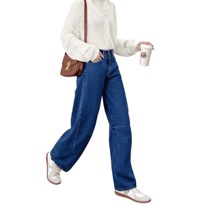 Personnalisation de haute qualité, taille plus, pantalon ballon, jambe large et baggy, jogging, jeans pour femmes - Product Image 2
