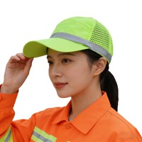 Casquette de baseball en maille réfléchissante haute visibilité personnalisée, chapeau de sécurité fluorescent, équipement de sécurité, travail, construction, course à pied