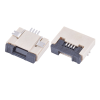 Connecteur FPC à pas de 0,5 mm H2.0, contact inférieur à verrouillage rabattable, prise SMD 4P-50P, connecteur de câble plat flexible pour PCB LCD
