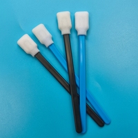 Écouvillon de nettoyage 707 à manche bleu pour salle blanche, sans peluches, pour détaillage, nettoyage d'imprimantes jet d'encre, avec embout en mousse, pour l'entretien automobile