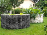 Gabion en fil de fer galvanisé de haute qualité 100x100x100, soudé électriquement, carré, facilement assemblable, design moderne, panier à pierres