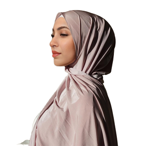 Nouveau hijab en jersey satiné 2026, doux, personnalisable, écharpe belge pour femmes, châle toute l'année, crêpe - Product Image 4