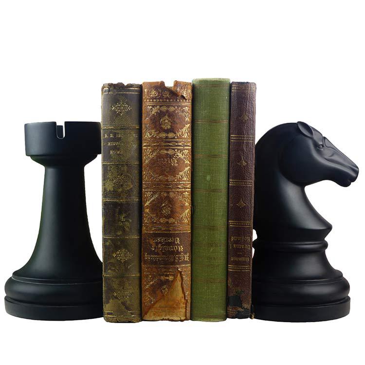 Resin Horse Head Bookends Horse Sculpture Luxury Book Stand Home Office Decor Gift for Reading