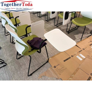 Silla de Oficina Ergonómica de Plástico PP con Tablero de Escritura, Silla de Conferencia Resistente de Plástico PP con Tableta - Product Image 5