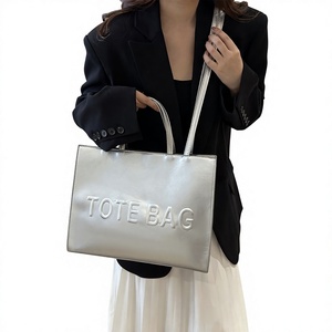 Dameshandtas Retro-stijl PU Tote <span class=keywords><strong>Bag</strong></span> met Letterdesign Grote Capaciteit Rits Sluiting - Herfst 2026 Casual Schoudertas - Product Image 6