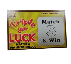 2024 gran oferta impresión personalizada divertido juego sorpresa rascar lotería ganar tarjeta billete - Product Image 1