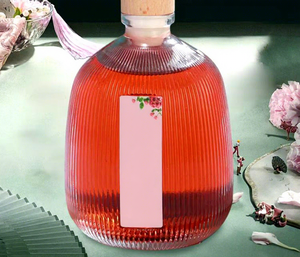 Bouteilles diffuseuses <span class=keywords><strong>de</strong></span> vin et <span class=keywords><strong>de</strong></span> spiritueux rondes en verre transparent scellées avec bouchons en <span class=keywords><strong>bois</strong></span>/verre, vides, pour décantation haut <span class=keywords><strong>de</strong></span> gamme, 500 ml - Product Image 6