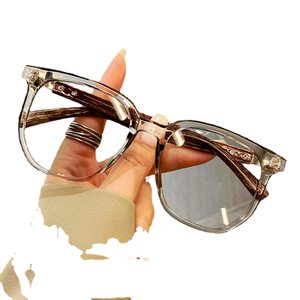 Visión cercana de grano de madera transparente de Marco grande de alta calidad para mujeres con grado de lente coreano súper ligero cara grande ojo redondo Masculino - Product Image 5
