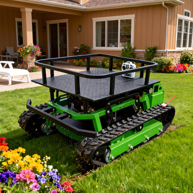 Hot Selling Remote Control Crawler Brush Cutter Grass Mini Robot Flail Lawn Mower