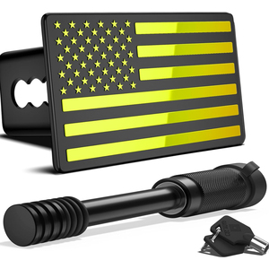 Cache-attelage AMBITION avec drapeau américain, cache-attelage en métal lourd, compatible avec les récepteurs d'attelage de 2 pouces - Product Image 4