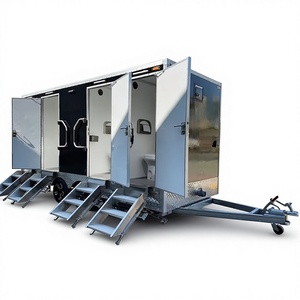 Remorque WC mobile en acier, robuste et efficace, à installation rapide pour l'hygiène extérieure d'urgence dans les parcs - Product Image 1