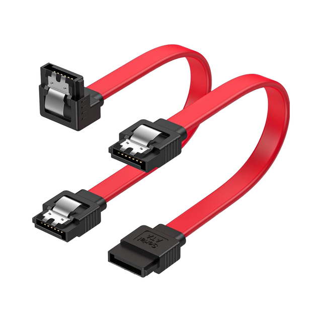 CableCreation 18-inch 2-Pack PVC SATA III 6.0 Gbps 7pin Female to Female Data Cable Locking Latch for Computers