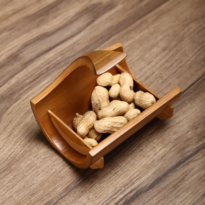 Cesta de Bambú para Postres, Plato de Frutas Secas Estilo Japonés, Bandeja para Aperitivos, Accesorio Creativo para la Ceremonia del Té, con Diseño de Madera, para Uso Doméstico - Product Image 3