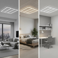 Surfaces minces 595x595 40W LED plafond plat gril panneau lumineux pour bureau Led cadre panneau lumineux Led lumière