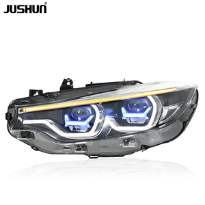 JUSHUN Conjunto de Faros Delanteros LED Mejorados para <span class=keywords><strong>BMW</strong></span> Serie 4 F32 M4 425 <span class=keywords><strong>I</strong></span> <span class=keywords><strong>430</strong></span> <span class=keywords><strong>I</strong></span> XDrive 2013-2020 DRL Amarillo y Blanco - Product Image 2