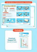 Kit Scientifique STEM DIY : Modèle de Satellite Géostationnaire BoHang – Jouet Éducatif Spatial en Bois pour Enfants – Expérience de Satellite Orbital LED