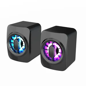 TWS LED Mini Blue tooth Speakers Stereo Sound 2.0 Portable Wireless Speakers for Laptop Computer Desktop PC Bookshelf Outdoor