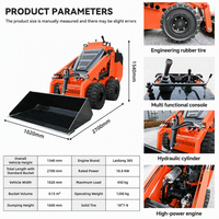 Chargeuse compacte de haute qualité, matériel de terrassement, mini-chargeuse compacte agricole avec accessoires