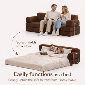 Sofá Cama de Terciopelo Marrón de 2 Plazas con Espuma Viscoelástica Comprimida, Precio de Fábrica, Gran Venta - Product Image 2