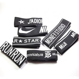 Vente en gros de bande élastique jacquard personnalisée en polyester de haute qualité avec logo de marque pour la décoration intérieure - Product Image 2