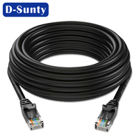 Kabel Ethernet D-Sunty CAT6 250MHz UTP Bersertifikasi CE/ROHS/FCC/ISO9001 8-Konduktor Solid CCA BC 26AWG PVC Server Gaming Network
