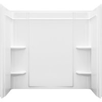 60-in L x 30-in W x 56.25-in H Blanc 3-Piece Direct to Stud Bathtub Surround Bath Screen