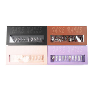 Caja de papel de envío de clavos a presión vacía personalizada al por mayor con ventana materiales reciclados Manejo de Impresión de bronceado portátil - Product Image 3