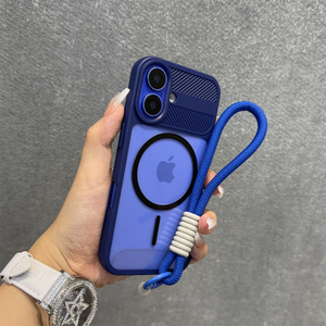 <span class=keywords><strong>Coque</strong></span> rigide de qualité supérieure pour <span class=keywords><strong>iPhone</strong></span> 16/16 Pro 15 Pro Max Anneau fin vert Aspiration magnétique Acrylique transparent Grande fenêtre souple - Product Image 3