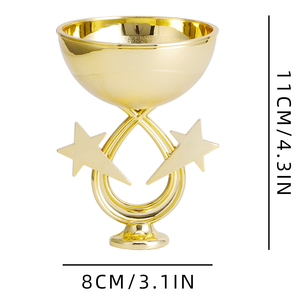 Excelente calidad, recién llegado, copa de trofeo deportiva de plástico Universal con piezas de estrellas, toppers para premios de fútbol ABS GZ98 - Product Image 5