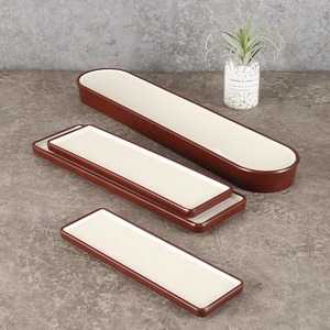 A5 <b>melamine</b> long <b>plate</b>, imitation porcelain sushi <b>plate</b>, rectangular platter for artistic dishes, tableware for hotels, - Product Image 3