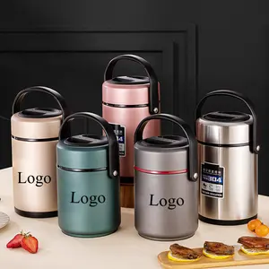 High quality stainless steel 304 insulated colorful vacuum lunch box thermos flask container with tableware